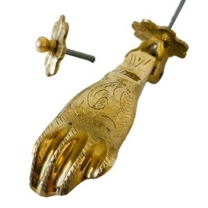 Brass Vintage Hamsa Hand Handcrafted Moroccan Door Knocker
